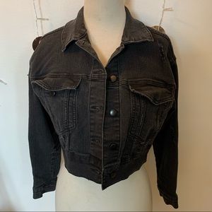 Cropped Black Wild Fable Jean Jacket
